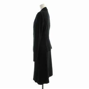23区 セットアップ スーツ テーラードジャケット タイトスカート ひざ丈 40 黒 ブラック JKWOLA0257 SKWOLA0256
