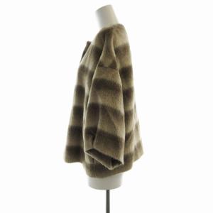 ノーカラージャケット アルパカ混 アウター ベージュ 1525-266-3066 