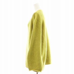 unfil スーパーファイン ラムズウール リブ ニット セーター 長袖 ウール 1 ライムイエロー WHFL-UW125