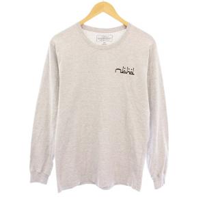 NEIGHBORHOOD アラビック ロゴ プリント Tシャツ ロンT 長袖 S グレー