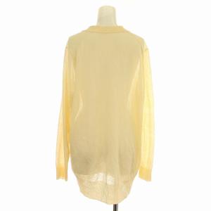 Leilian シアー カーディガン 1202086 リネン混 ニット 長袖 13号 アイボリー /G