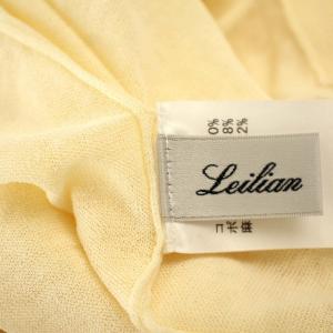 Leilian シアー カーディガン 1202086 リネン混 ニット 長袖 13号 アイボリー /G