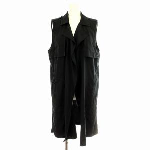ロング ベスト ジレ 563818 ノースリーブ 11号 黒 ブラック /G