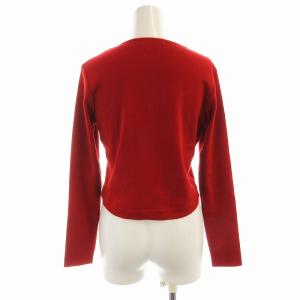 René カーディガン ニット ジップアップ 長袖 36 赤 レッド 6542130