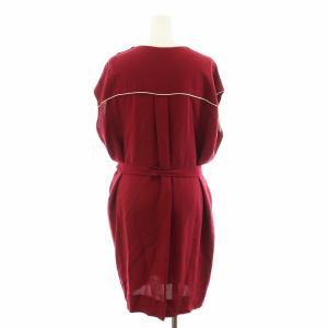 LOUIS VUITTON ワンピース ノースリーブ シルク混 34 レッド