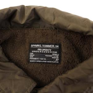 UNDERCOVERISM 04SS Languid期 ナイロン×パイル切替 シャツ 半袖 M カーキ E807-SH1 /KH