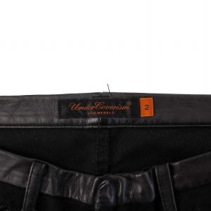 UNDERCOVERISM 05AW Arts and Crafts期 レザー切替パンツ ダメージ加工 2 ブラック 5A283-P20