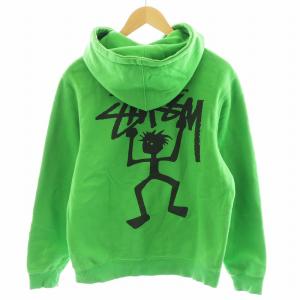 STUSSY シャドーマン パーカー プルオーバー S 緑 グリーン /AN10