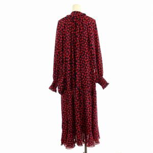 IENA 23AW レトロフラワーティアードワンピース 23-040-900-4000 花柄 ワンピース パフスリーブ ロング 36