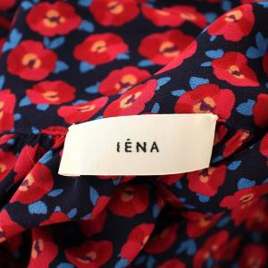 IENA 23AW レトロフラワーティアードワンピース 23-040-900-4000 花柄 ワンピース パフスリーブ ロング 36