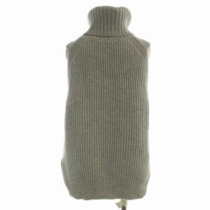 Deuxieme Classe タートルネック ニット ノースリーブ カットソー カシミヤ混 グレー