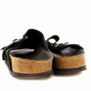 Zurich チューリッヒ サンダル スエード 37 24cm 黒 ブラック