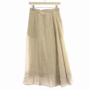 シアー フレアスカート 3310500102 ロング スカート 36 グレージュ /G