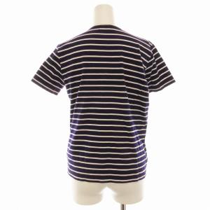 Tao カットソー Tシャツ レース 半袖 ボーダー 紫 パープル AD2003TJT047 /EE