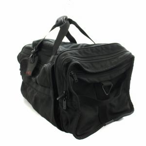 TUMI ボストンバッグ ハンドバッグ キャンバス ロゴ 黒 ブラック /BB