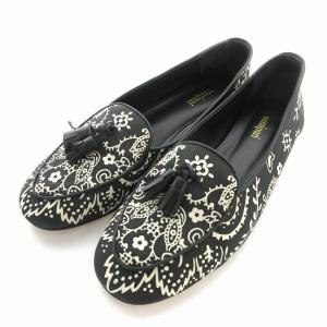 manipuri ユナイテッドアローズ 別注 ペイズリープリント スリッポン ローファー モカシン フリンジ 総柄 37