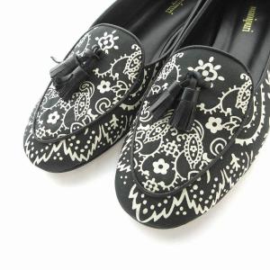 manipuri ユナイテッドアローズ 別注 ペイズリープリント スリッポン ローファー モカシン フリンジ 総柄 37