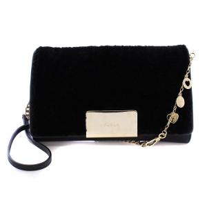 ショルダーバッグ クロスボディバッグ ファー ブラック /KH