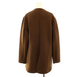 iCB 24AW 洗えるシャイニースムースジャケット ニットカーディガン XL 茶 ブラウン JKCMCW0407