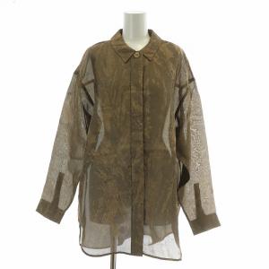 23SS EMBOSS PATTERN SHEER SHIRT エンボスパターンシアーシャツ ブラウス