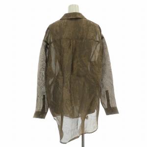 Ameri VINTAGE 23SS EMBOSS PATTERN SHEER SHIRT エンボスパターンシアーシャツ ブラウス