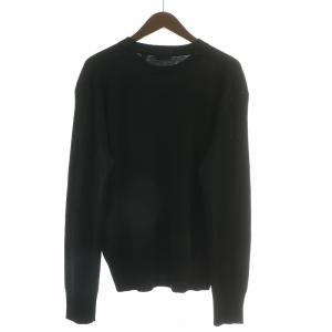 BURBERRY ニット プルオーバー ウール 薄手 M ブラック 8077750