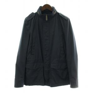ウォーターレペレントポリエステルスタンドカラーフィールドジャケット 48 ネイビー
