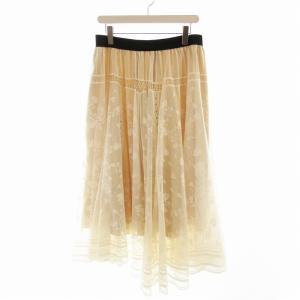 KUMIKYOKU 組曲 フレアスカート ロング レース 5 白 ホワイト SKWLIW0504 /EE