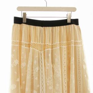 KUMIKYOKU 組曲 フレアスカート ロング レース 5 白 ホワイト SKWLIW0504 /EE