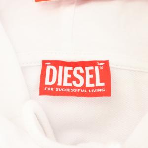 DIESEL S-GINN-HOOD パーカー プルオーバー ロゴ S 白 ホワイト A12511