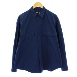 Roll Up Shirt シャツ 長袖 M ネイビー /KH