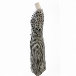 OLD ENGLAND ワンピース ロング 半袖 総柄 34 紺 ネイビー 57108171