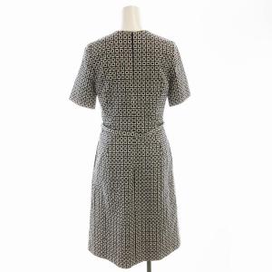 OLD ENGLAND ワンピース ロング 半袖 総柄 34 紺 ネイビー 57108171