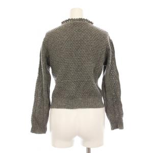 Chloe 4HT531-4H530 ニットカーディガン 長袖  メリノウール リボン TS グレー