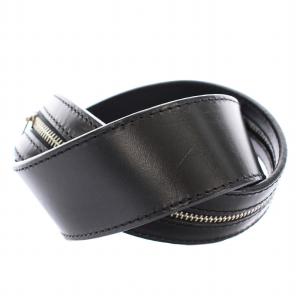 Alexander McQueen ベルト クオイオレザー ジップ 85 黒 ブラック