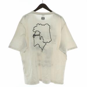 LOEWE レター エンブロイダリー Tシャツ 半袖 クルーネック ロゴ 刺繍 XL 白 ホワイト