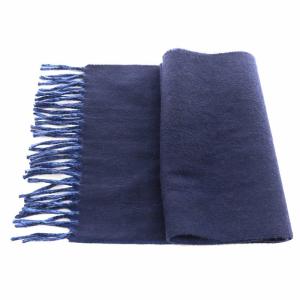 HERMES エシャルプ リバーシブル エヴリン マフラー カシミヤ ネイビー