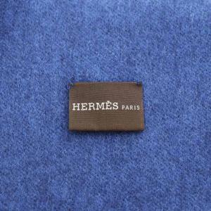 HERMES エシャルプ リバーシブル エヴリン マフラー カシミヤ ネイビー