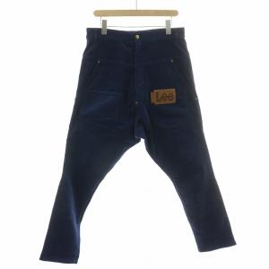 Lee サルエルパンツ ジップフライ コーデュロイ ロゴ M 紺 ネイビー /BB