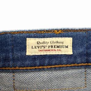 Levis PReMIUM デニムパンツ 502 ダメージ加工 ビッグE ジーンズ 33 青 ブルー /G