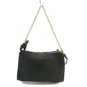 YVES SAINT LAURENT 2WAY ショルダーバッグ チェーン レザー ブラック