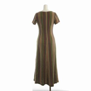 SYBILLA タイトワンピース マキシ ロング ストライプ 半袖 40 マルチカラー GBEGQ-47330