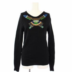 アーカイブス ARCHIVES ニット セーター 長袖 ビジュー 1 黒 TA12-XN035 /TK