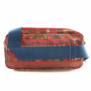 VIVIENNE WESTWOOD MAN ショルダーバッグ ボディバッグ ロゴ プリント 総柄 赤 レッド 青 ブルー