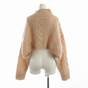 René ニット セーター プルオーバー ショート丈 ビックシルエット 長袖 34 ピンク 6942600