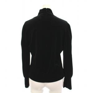 M'S GRACY カットソー ベロア リボン 長袖 38 黒 YB-315602 /YM