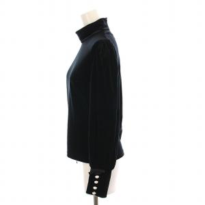 M'S GRACY カットソー ベロア リボン 長袖 38 黒 YB-315602 /YM