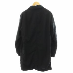 COMME des GARCONS HOMME AD2015 ポリ縮絨 ステンカラーコート S ブラック HQ-C007