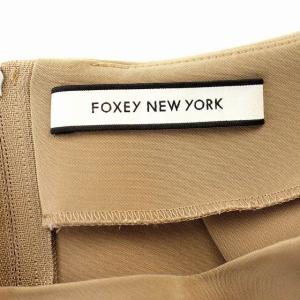 FOXEY NEW YORK イリプスフレアースカート 36424 ひざ丈 スカート 42 ベージュ /G