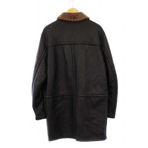 HUGO BOSS ムートンコート 52 ブラック